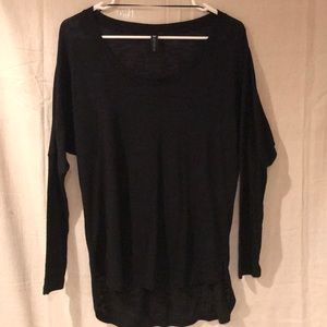 Black scoop neck long sleeve